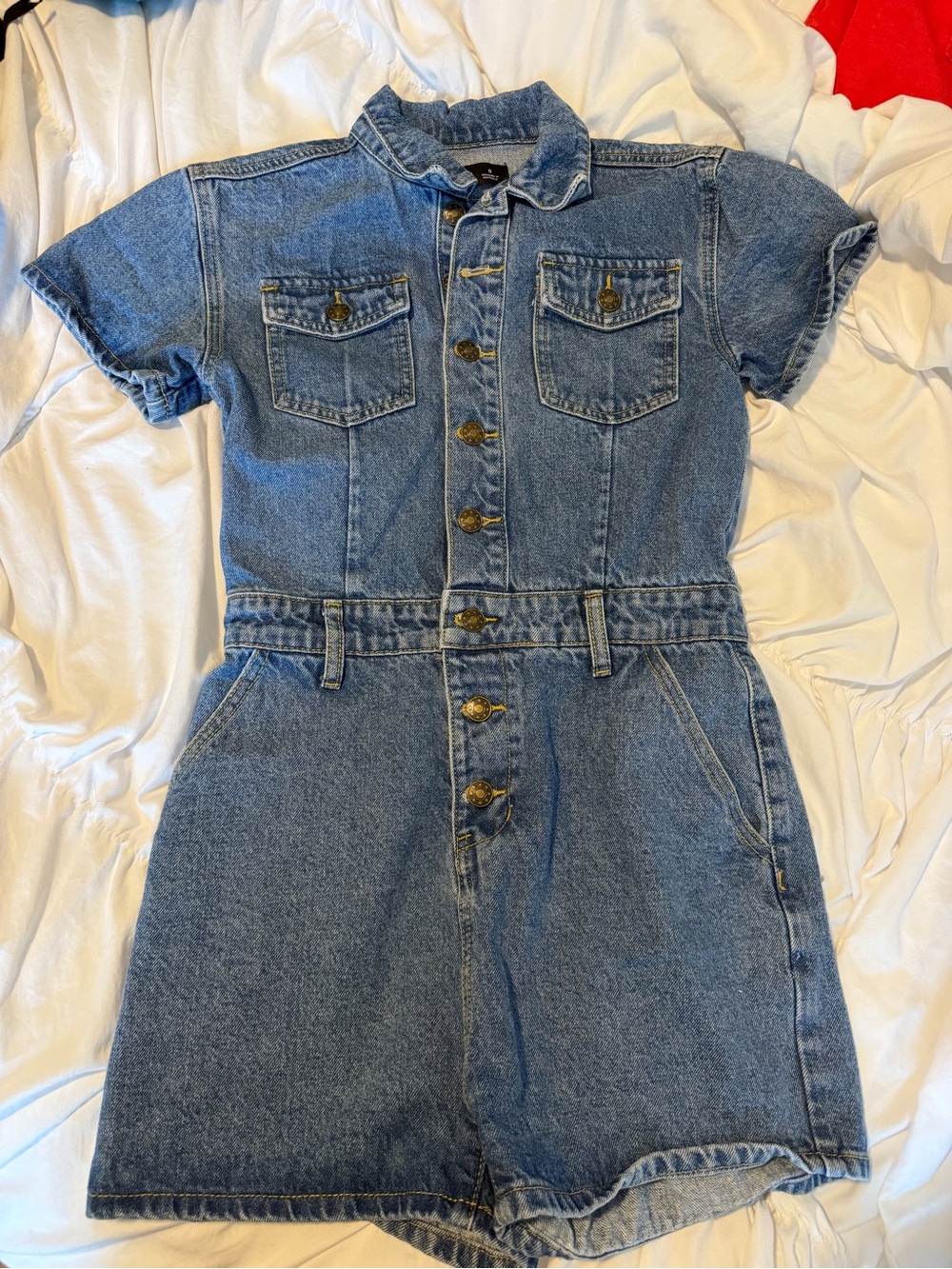 lioness denim romper